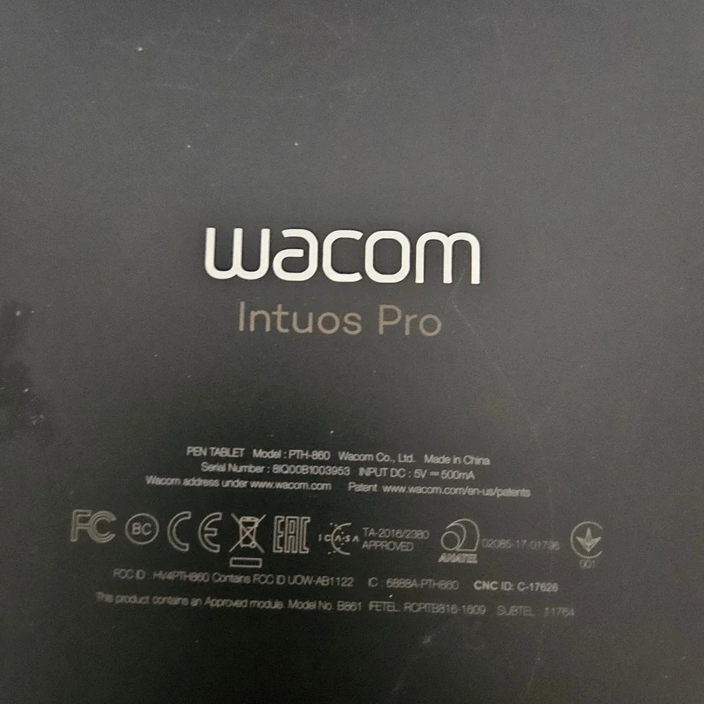Wacom Intuos Pro Large Creative Pen Tablet Only Black PTH-860